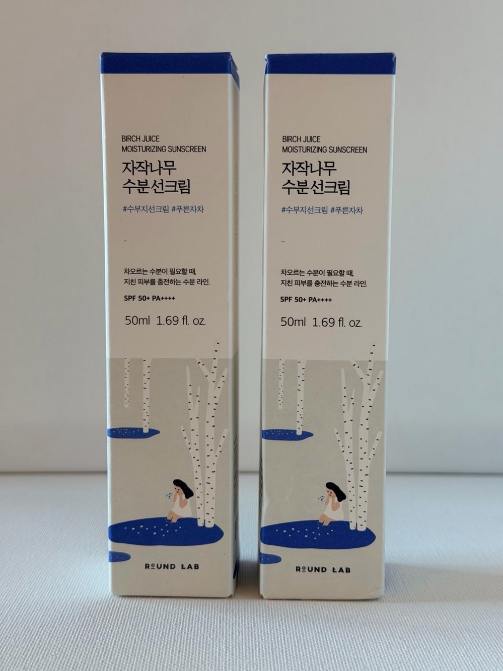2X Round Lab Birch Juice Moisturizing Sunscreen - 50 ml Each EXP:8/27 NIB